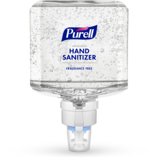 [7760-02-CV] Purell Professional Advanced Hand Sanitizer, Fragrance Free Gel, ES8, Clear, 1200mL, 2ea/cs