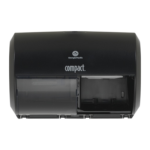 [56784A] COMPACT® Tissue Dispenser, Black, 2-Roll, Side-By-Side, Coreless, High Capacity, 1/cs