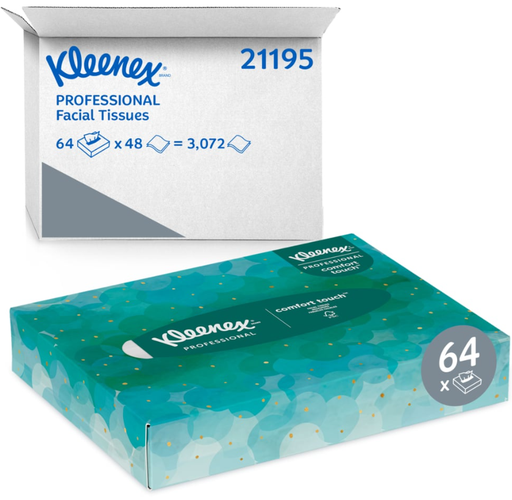 [21195] Kleenex Specialty Facial Tissue 48 sheets/ctn, 64 ctns/cs