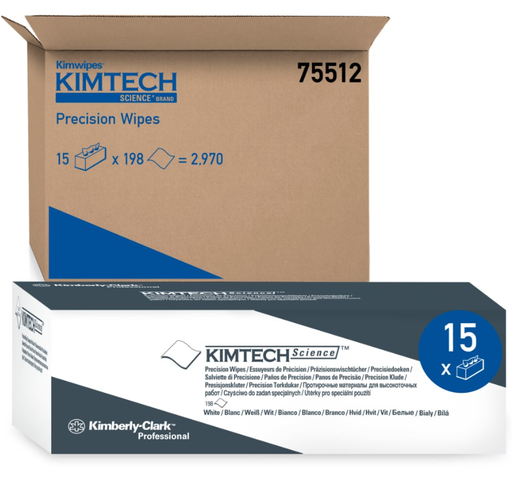 [75512] Precision Wipes Tissue Wipers, 11.8" x 11.8", 198/ctn, 15 ctn/cs