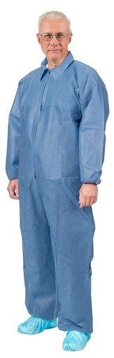 [1548M] Precept Coverall, SMS, Open Wrist & Ankle, Blue, Medium, Non-Sterile, 25/cs