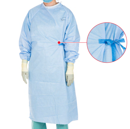 [89005] AAMI SMS Surgical Gown, Lvl 4, Sm/Med, Blue, Sterile, 20/cs