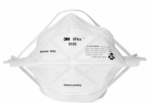 [9105] 3M Vflex Particulate Respirator, Standard Size, 50/bx, 8 bx/cs