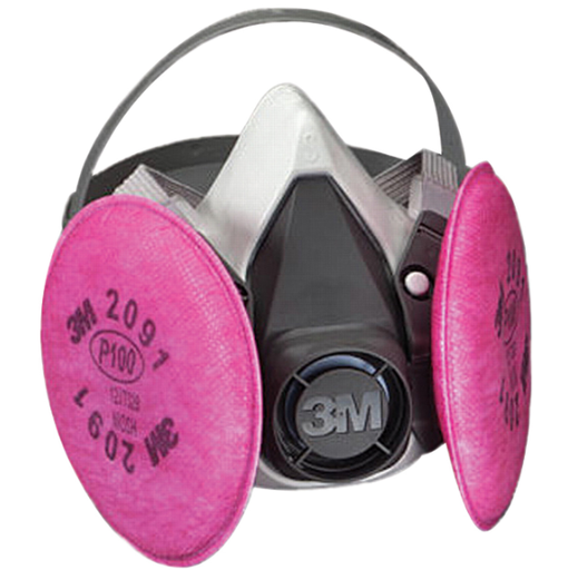 [6191] 3M Half Facepiece Reusable Respirator Assembly 6191/07001(AAD), P100, Sm, w/2091 Filters, 24/cs