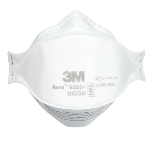 [9205+] 3M Aura Particulate Respirator, White, 20/ctn, 12 ctn/cs