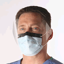 [FM82120] Dry Shield Fluid Res. Tie-On Mask & Visor, 25/bx