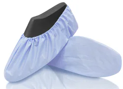 [SHS-1408-C] Iris Shoe Cover, Universal Size, Light Blue, Anti-Skid, 150/Bag, 2 Bags/Case