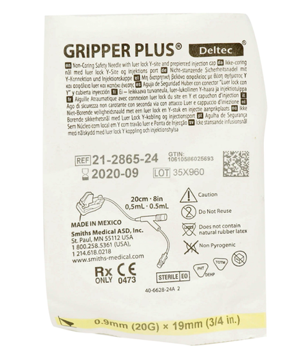 [21-2865-24] Needle Gripper, 20G x 0.75", Y-Site, 12/bx