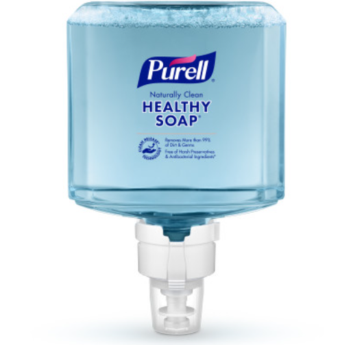 [7771-02] Purrell Healthy Soap Naturally Clean Foam, 1200 ml Refill, For ES8 Dispenser, 2/cs