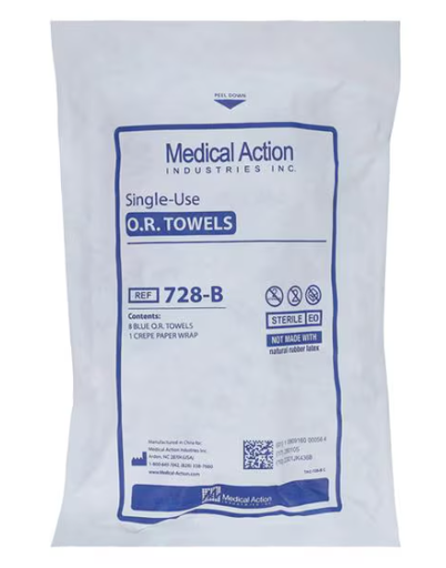 [728-B] O.R. Towel, Blue, 80/cs