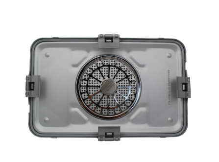 [50-8956] Quadlock® Lid, Filter, Three-Quarter Length, Grey
