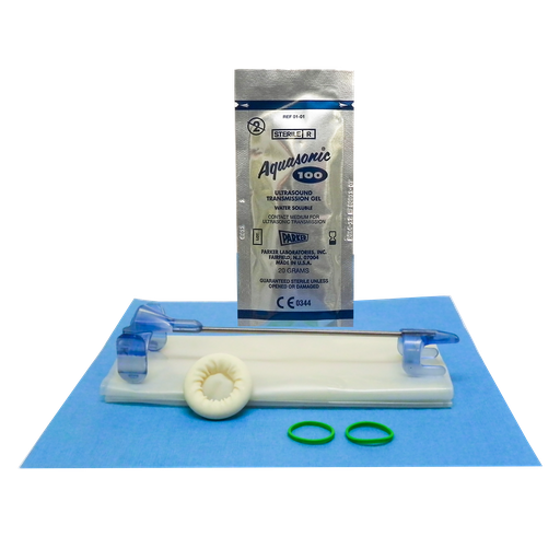 [1-535-5017] Endocavity Needle Guide, 5"-2" x 24" PU Cover, 2.0cm x 20cm Latex Cover, Sterile Gel, Bands, Sterile, Compatible with GE Healthcare BE9C, BE9CS, 24/bx