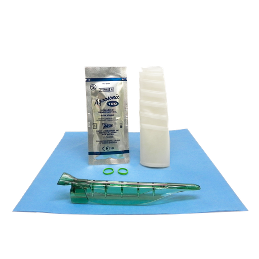 [1-535-5151] Endocavity Needle Guide, 5"-2" x 24" PU Cover, Sterile Gel, Bands, Sterile, Compatible with Esaote EC123, EC1123, SE3123, SE3133, TRT12, IVT12; GE Healthcare IC5-9-RS, IC5-9W-RS; Philips E6509; Samsung BCC4-9; Siemens BE9-4; Terason 8EC4, 24/bx