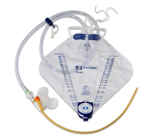 [PP16ULD] Dover Hydrogel Coated Latex Foley Tray, 16 Fr/Ch (16FR, 2000 ml, 10/cs
