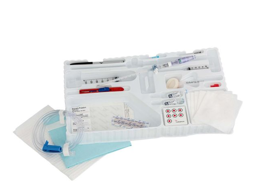 [30-CE1SFA] 32-Piece Safety Centesis Tray w/Covidien Turkel Safety Fluid Drainage System, 8FR, 5", 10/cs