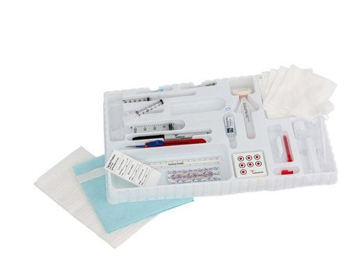 [32-ST1COA] Conventional Soft Tissue Biopsy Tray w/ ChloraPrep, 2% Orange Tint, 3ml, 10/cs