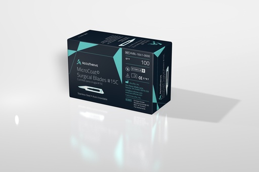 [AVBL-1041-0000] AccuThrive #15C Surgical Blade, SS, MicroCoat, Sterile, 500blades/cs