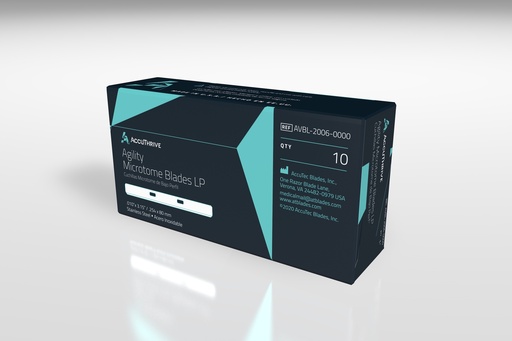 [AVBL-2006-0000] AccuThrive Agility Microtome Blade, Low Profile Stainless Steel, Microcoat, 100/cs