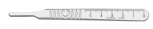 [074S-NU] Surgical Handle, Stainless Steel, Fits Blades 20-26, Size 4