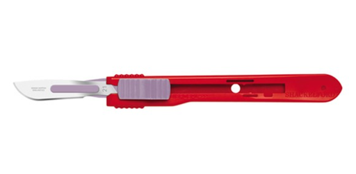 [06SM21] Safety Scalpels, Swann Morton, Size 21, Red Handle, Disposable, Non-Sterile, 500/bx