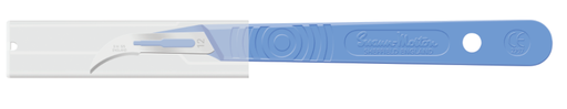 [SM2334] Scalpel w/Guard, Swann Morton, Size 12, Blue Handle, Disposable, Non-Sterile, Bulk, 1000/bx