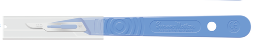 [SM2335] Scalpel w/Guard, Swann Morton, Size 15, Blue Handle, Disposable, Non-Sterile, Bulk, 1000/bx