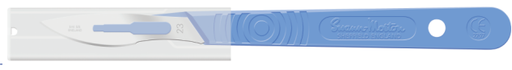 [SM6610] Scalpel w/Guard, Size 23, Blue Handle, Disposable, Sterile, 10/bx
