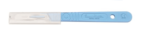[SM6690] Scalpel w/Guard, Swann Morton, Size 10r, Blue Handle, Disposable, Sterile, 10/bx