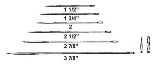 [09827-S21/2] Suture Needle, Keith's, Straight, Sterile, Abdominal, Triangular Point, Size 2-1/2, 2/pk, 25 pk/bx