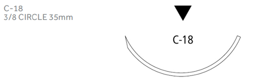 [SN-693] Suture, Dermalon/Monosof Reverse Cutting, 3-0, C-18, 35mm, Black, 36/cs