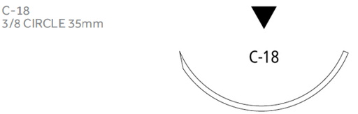 [SN-694] Suture, Dermalon/Monosof Reverse Cutting, 2-0, C-18, 35mm, Black, 36/cs