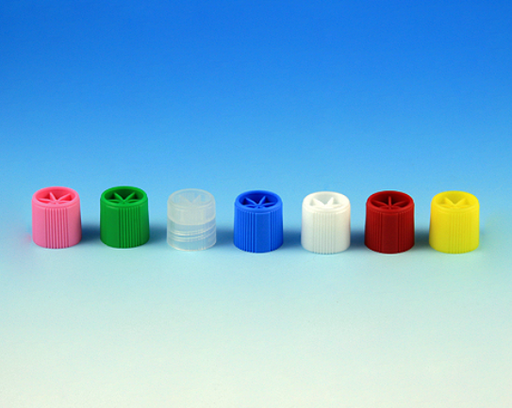 [6137G] Screw Cap with Silicone Washer for Sample Tubes with External Threads, Green, 1000/bg