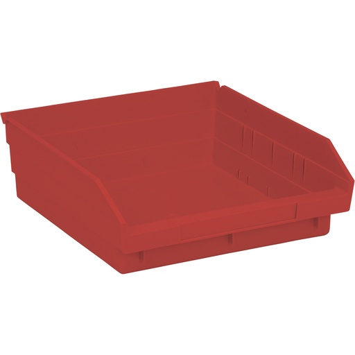 [QSB109RDCS] Shelf Bin, 11 5/8" x 11 1/8" x 4", Red, 8/ctn