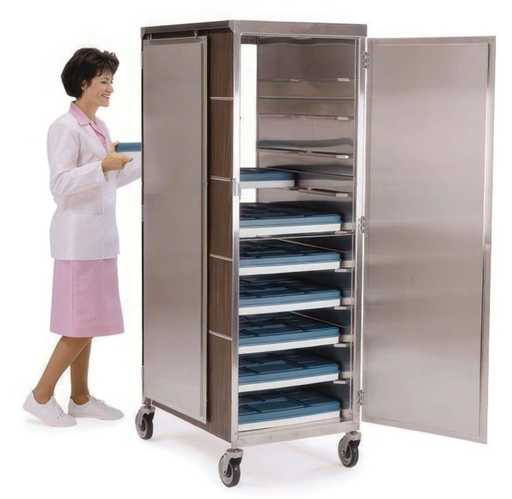 [847] Lakeside 847 Mobile Tray Delivery Cart, 2 Doors, 20 Tray Capacity