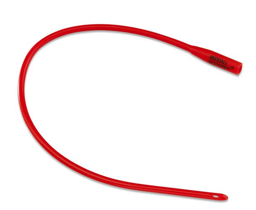 [8887660221] Dover Robinson Red Rubber Catheter, Smooth Rounded Tip, 22FR, Latex, 100/cs