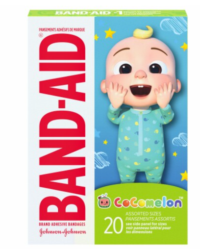 [202161] Band-Aid Bandage, Cocomelon, Assorted, 20ct, 6/bx, 4 bx/cs