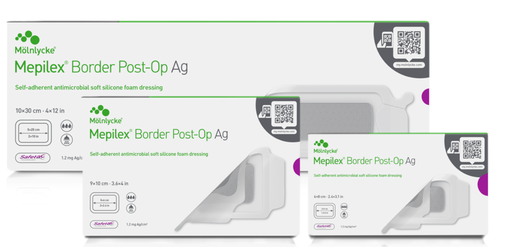 [498100] Mepilex Border Post Op AG Dressings, 6cm x 8cm, 5/bx, 4 bx/cs