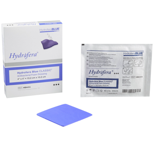 [HB4414] BSN Medical/Jobst Hydrofera Blue Transfer Antibacterial Foam Dressings Classic Foam, 4" x 4", 10/bx