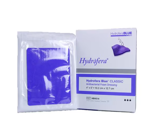 [HB4514] BSN Medical/Jobst Hydrofera Blue Transfer Antibacterial Foam Dressings Classic Foam, 4" x 5", 10/bx