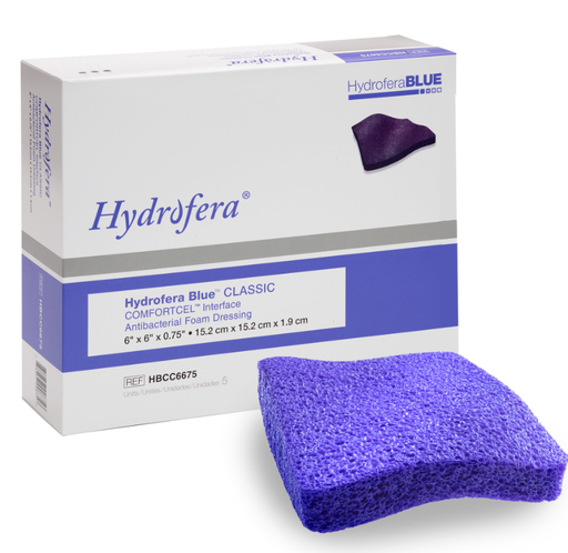 [HBCC6675] BSN Medical/Jobst Hydrofera Blue Transfer Antibacterial Foam Dressings 6" x 6.75", 5/bx