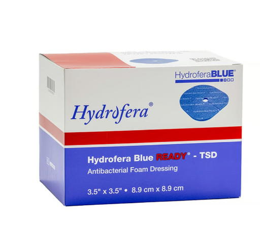 [HBRS3535] BSN Medical/Jobst Hydrofera Blue Transfer Antibacterial Foam Dressings, Tube Site, 3.5" x 3.5", 30/bx