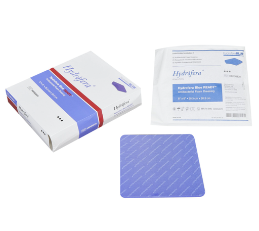 [HBRS8820] BSN Medical/Jobst Hydrofera Blue Transfer Antibacterial Foam Dressings 8" x 8", 10/bx