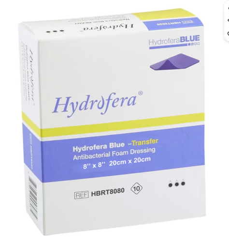 [HBRT8080] BSN Medical/Jobst Hydrofera Blue Transfer Antibacterial Foam Dressings 8"x 8", 10/bx