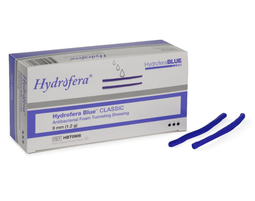 [HBT0906] BSN Medical/Jobst Hydrofera Blue Transfer Antibacterial Foam Dressings Classic Tunneling, 9mm x 6" 10/bx
