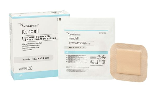 [BFM68] Silicone Bordered Foam Dressing, 6" x 8", 5/bx, 5 bx/cs