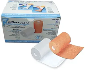 [8840UBZ-SC] Unna Boot, Standard, 4" x 6 yds Absorbent Foam Dressing Impregnated with Zinc, 4" x 7 yds Cohesive Bandage, Tan, Latex Free, 2 rls/bx, 8 bx/cs