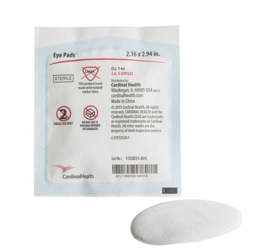 [C-EYP22S] Sterile Medical Eye Pads, 2 1/8" x 5/8", 50/bx, 12 bx/cs