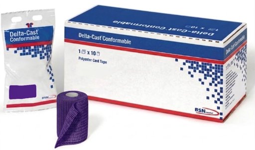 [7003] BSN Medical/Jobst Delta-Cast Conformable Cast Tape, 3" x 4 yds, Purple, 10rl/bx