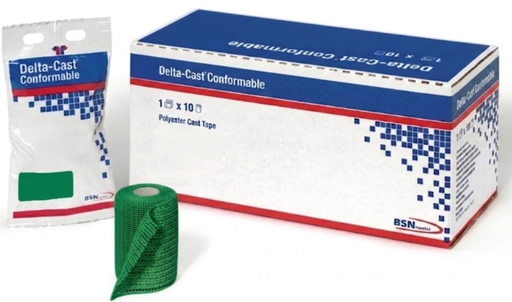 [7113] BSN Medical/Jobst Delta-Cast Conformable Cast Tape, 3" x 4 yds, Green, 10rl/bx