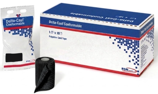 [7213] BSN Medical/Jobst Delta-Cast Conformable Cast Tape, 3" x 4 yds, Black, 10rl/bx